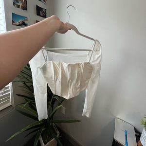 white corset and mesh top